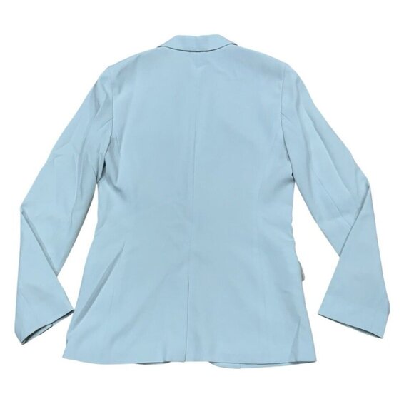 Theory Sz 6 Blazer Classic Crepe One Button Jacket Pale Blue Capsule Preppy - Picture 4 of 6